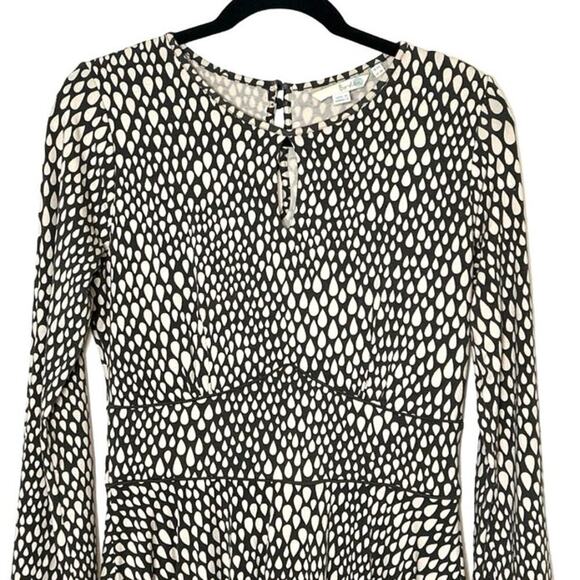 Biden Women’s Marilyn Blouson Jersey Knee Length Dress Brown/Cream Size 8 R - Picture 3 of 7